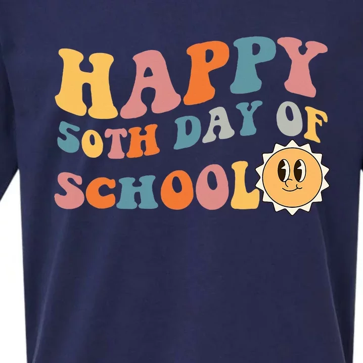 Retro 50 days of school 50th day of school Groovy Sueded Cloud Jersey T-Shirt