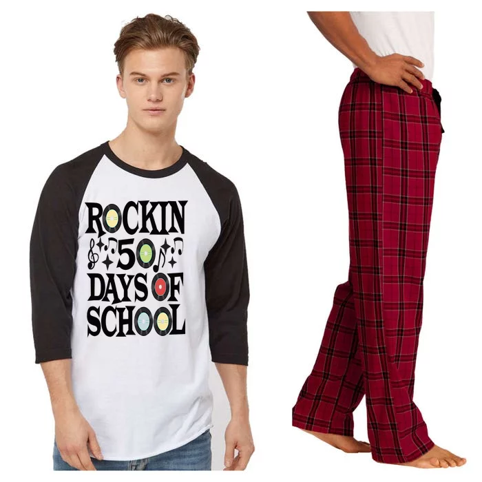 Rockin 50 Days of School 50th Day of School Raglan Sleeve Pajama Set