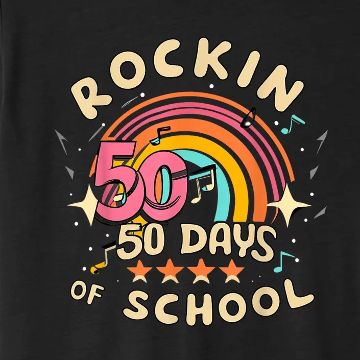 Rockin 50 Days Of School 50th Day Of School ChromaSoft Performance T-Shirt