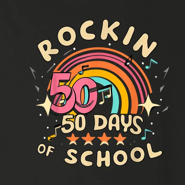 Rockin 50 Days Of School 50th Day Of School Toddler Long Sleeve Shirt