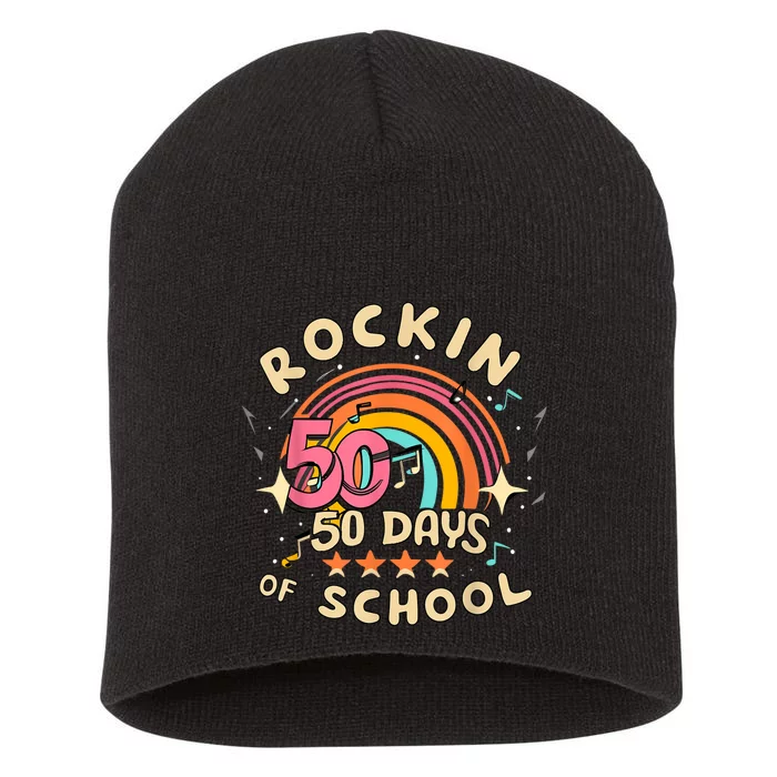 Rockin 50 Days Of School 50th Day Of School Short Acrylic Beanie