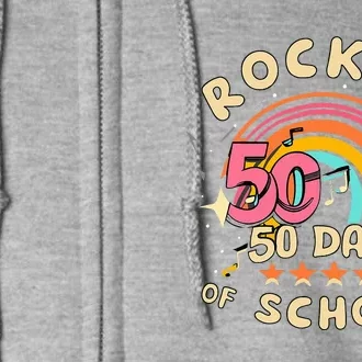 Rockin 50 Days of School 50th Day of School Full Zip Hoodie