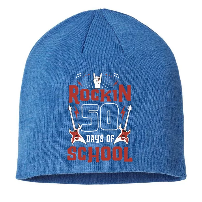 Rockin 50 Days Of School 50th Day Of School 50 Days Smarter 8 1/2in Sustainable Knit Beanie