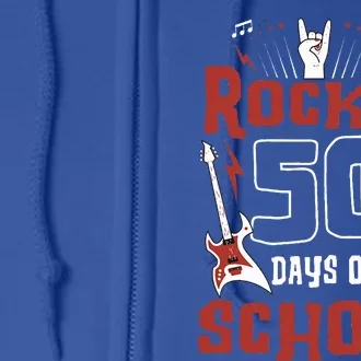 Rockin 50 Days Of School 50th Day Of School 50 Days Smarter Full Zip Hoodie