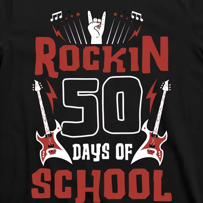 Rockin 50 Days Of School 50th Day Of School 50 Days Smarter T-Shirt