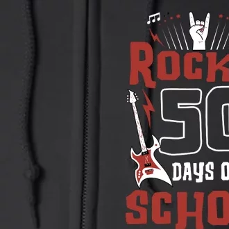 Rockin 50 Days Of School 50th Day Of School 50 Days Smarter Full Zip Hoodie