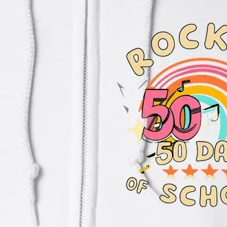 Rockin 50 Days of School 50th Day of School Full Zip Hoodie