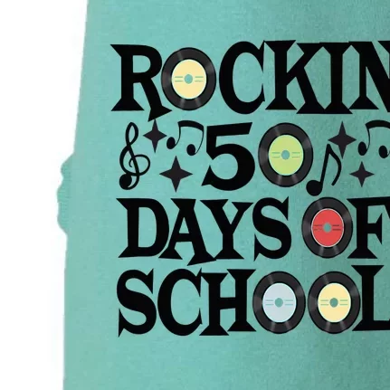 Rockin' 50th Day Celebration School Milestone Doggie 3-End Fleece Hoodie