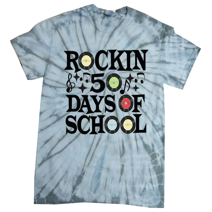 Rockin' 50th Day Celebration School Milestone Tie-Dye T-Shirt