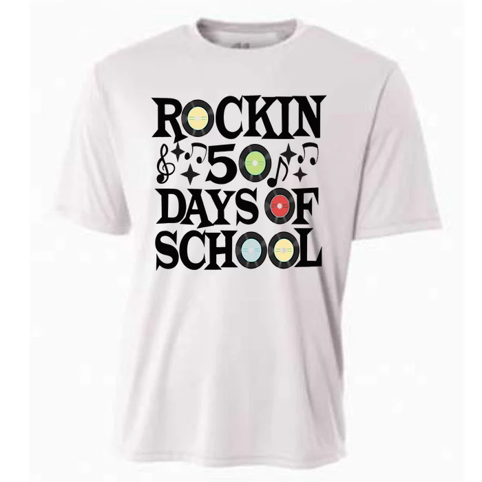 Rockin' 50th Day Celebration School Milestone Cooling Performance Crew T-Shirt