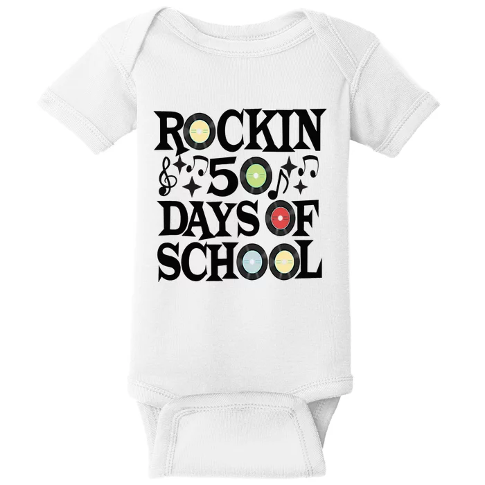 Rockin' 50th Day Celebration School Milestone Baby Bodysuit