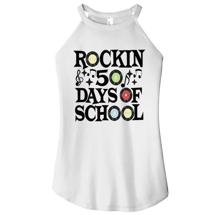 Rockin' 50th Day Celebration School Milestone Women’s Perfect Tri Rocker Tank