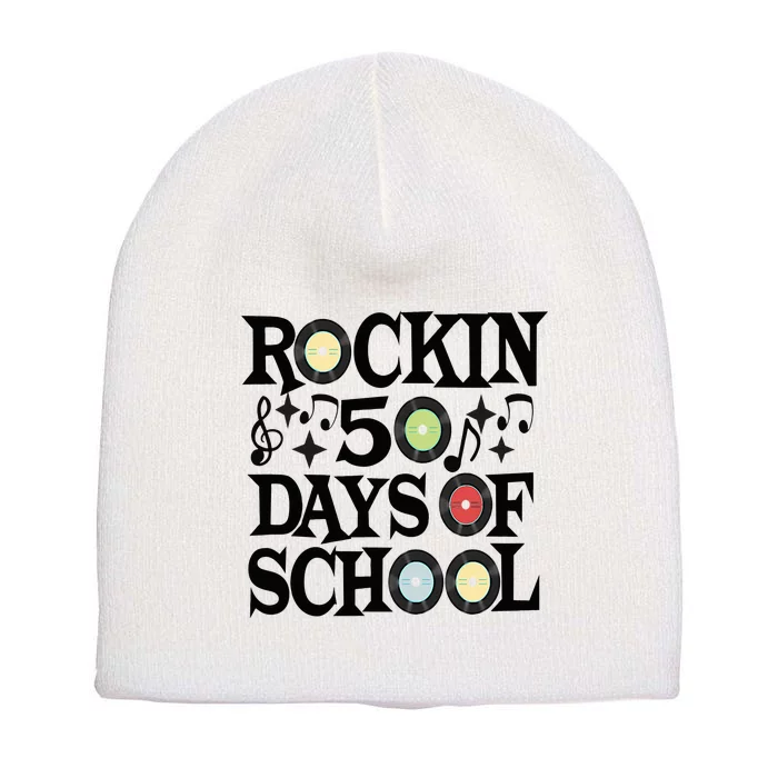 Rockin' 50th Day Celebration School Milestone Short Acrylic Beanie