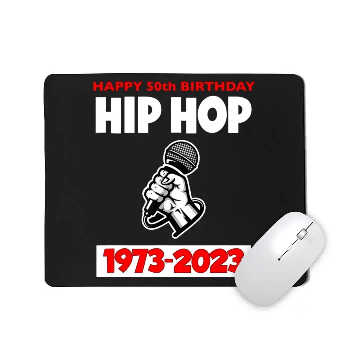 Retro 50 Years Hip Hop 50th Anniversary Mic Gift Mousepad