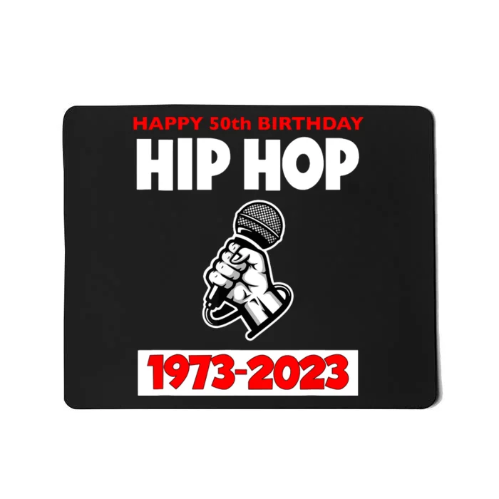 Retro 50 Years Hip Hop 50th Anniversary Mic Gift Mousepad