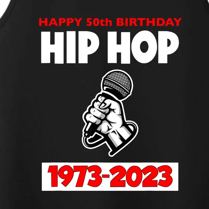 Retro 50 Years Hip Hop 50th Anniversary Mic Gift Performance Tank