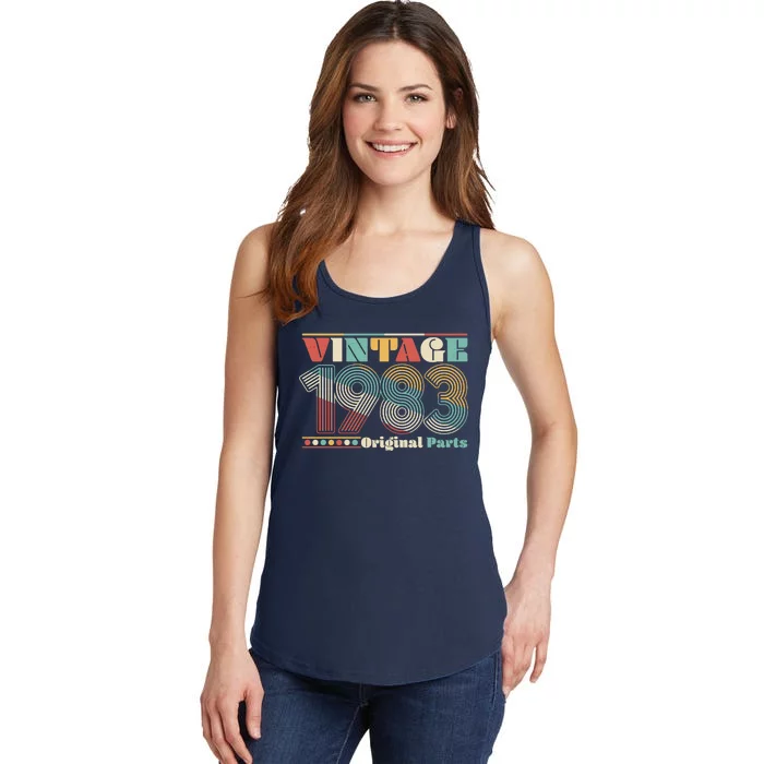 Retro 60s 70s Style Vintage 1983 Original Parts 40th Birthday Ladies Essential Tank