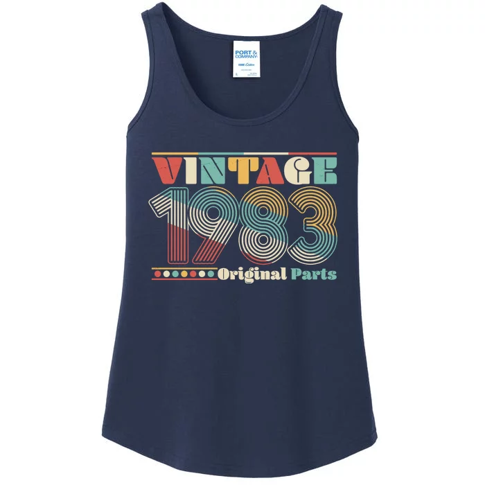 Retro 60s 70s Style Vintage 1983 Original Parts 40th Birthday Ladies Essential Tank