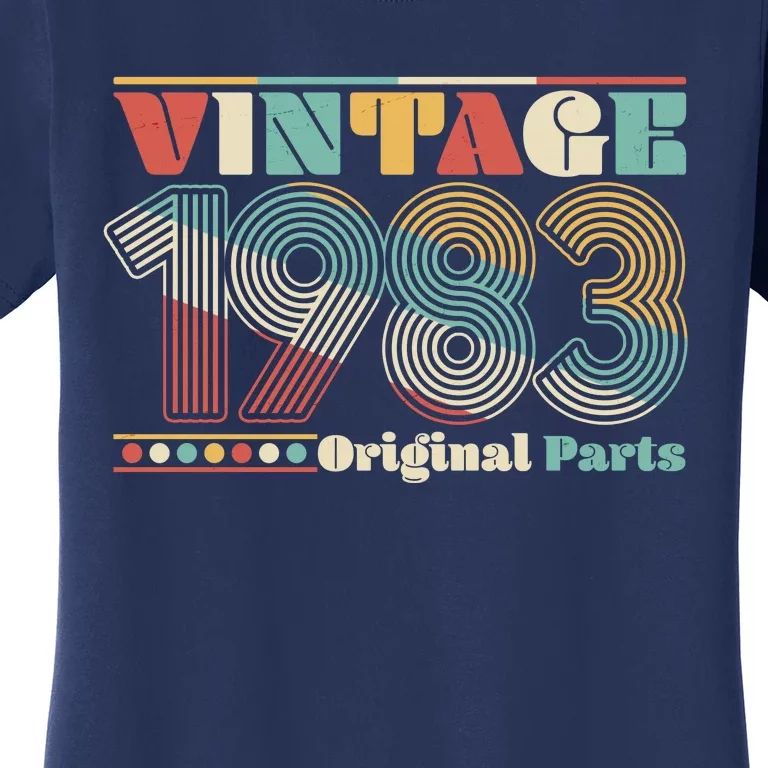 Retro 60s 70s Style Vintage 1983 Original Parts 40th Birthday Women's T-Shirt