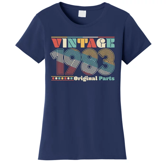 Retro 60s 70s Style Vintage 1983 Original Parts 40th Birthday Women's T-Shirt