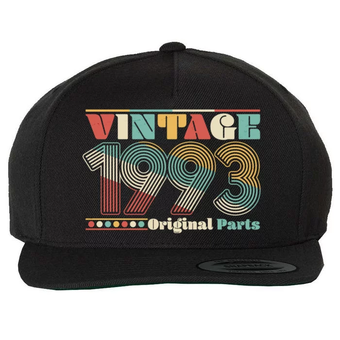 Retro 60s 70s Style Vintage 1993 Original Parts 30th Birthday Wool Snapback Cap