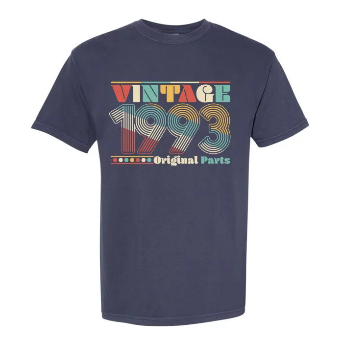 Retro 60s 70s Style Vintage 1993 Original Parts 30th Birthday Garment-Dyed Heavyweight T-Shirt