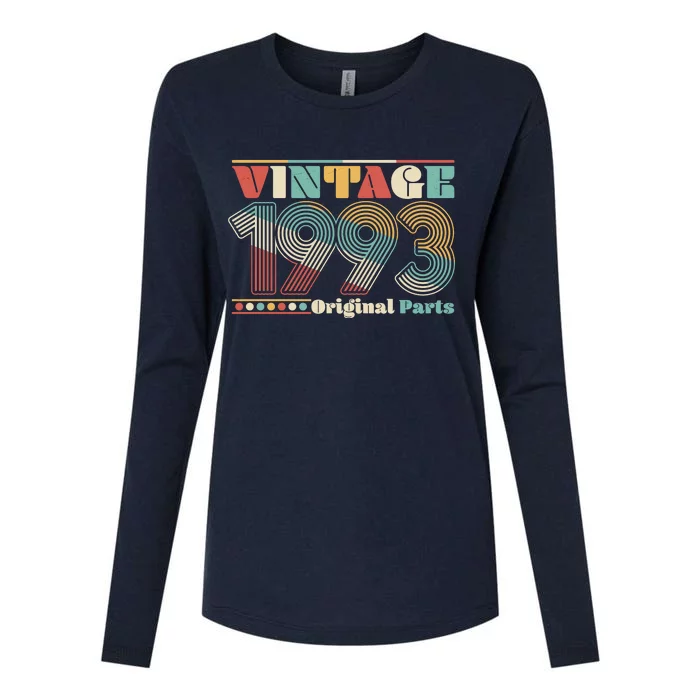 Retro 60s 70s Style Vintage 1993 Original Parts 30th Birthday Womens Cotton Relaxed Long Sleeve T-Shirt