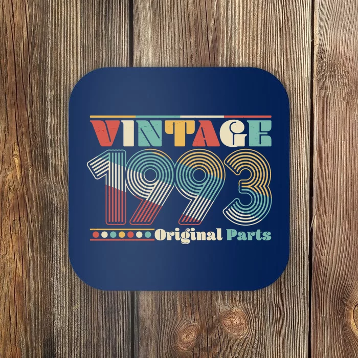 Retro 60s 70s Style Vintage 1993 Original Parts 30th Birthday Coaster