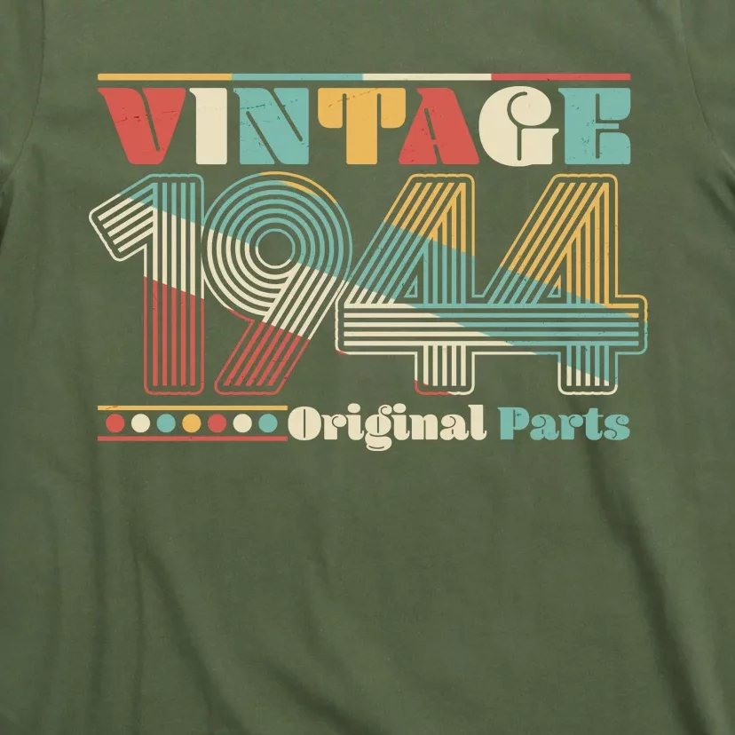 Retro 60s 70s Style Vintage 1944 Original Parts 80th Birthday T-Shirt