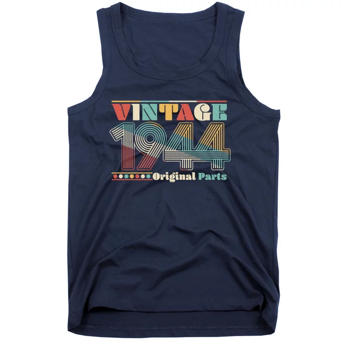 Retro 60s 70s Style Vintage 1944 Original Parts 80th Birthday Tank Top