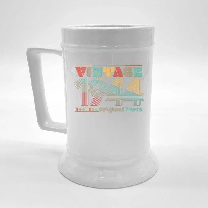 Retro 60s 70s Style Vintage 1944 Original Parts 80th Birthday Front & Back Beer Stein