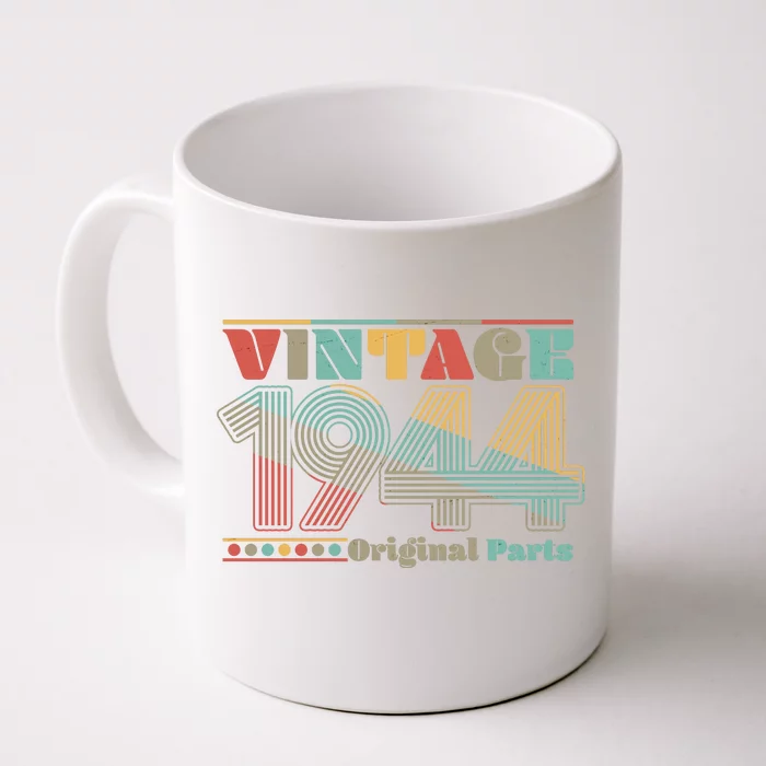 Retro 60s 70s Style Vintage 1944 Original Parts 80th Birthday Front & Back Coffee Mug