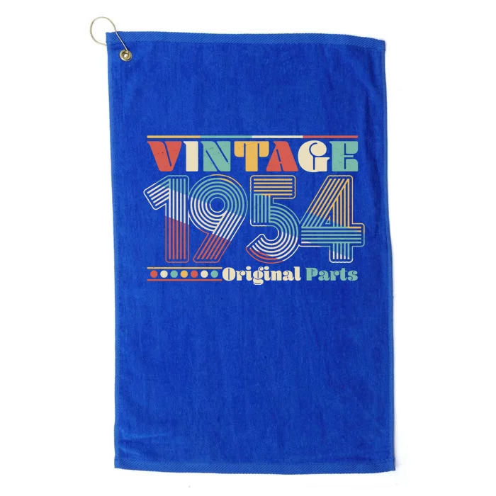 Retro 60s 70s Style Vintage 1954 Original Parts 70th Birthday Platinum Collection Golf Towel