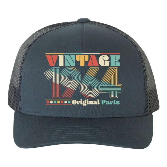 Retro 60s 70s Style Vintage 1964 Original Parts 60th Birthday Yupoong Adult 5-Panel Trucker Hat