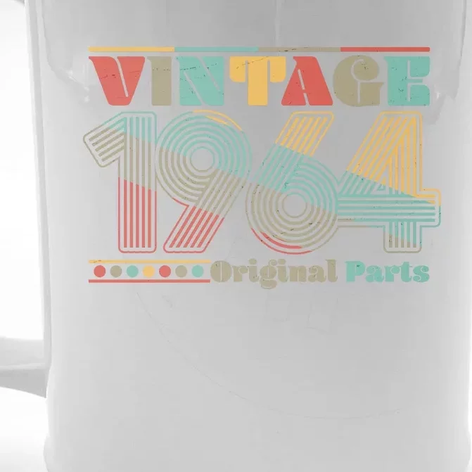 Retro 60s 70s Style Vintage 1964 Original Parts 60th Birthday Front & Back Beer Stein