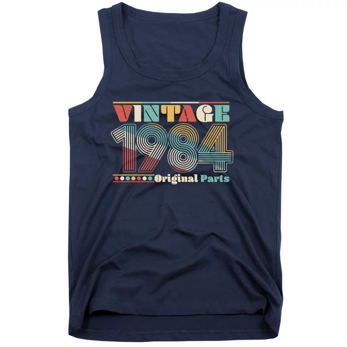 Retro 60s 70s Style Vintage 1984 Original Parts 40th Birthday Tank Top