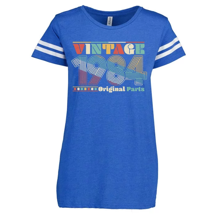 Retro 60s 70s Style Vintage 1984 Original Parts 40th Birthday Enza Ladies Jersey Football T-Shirt