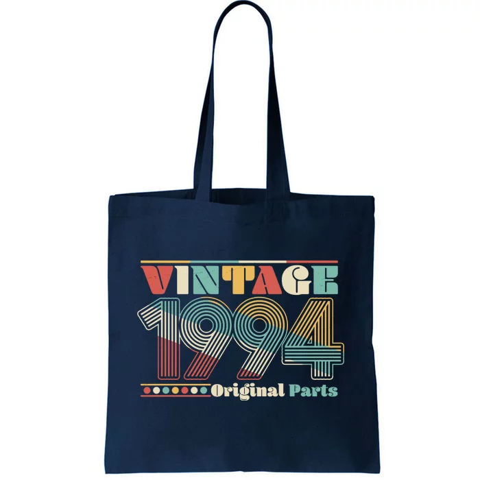 Retro 60s 70s Style Vintage 1994 Original Parts 30th Birthday Tote Bag