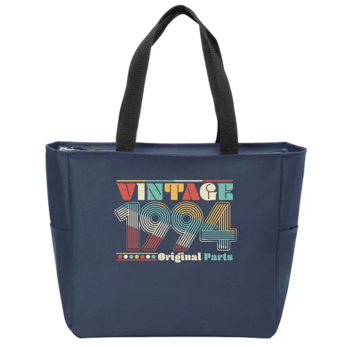 Retro 60s 70s Style Vintage 1994 Original Parts 30th Birthday Zip Tote Bag