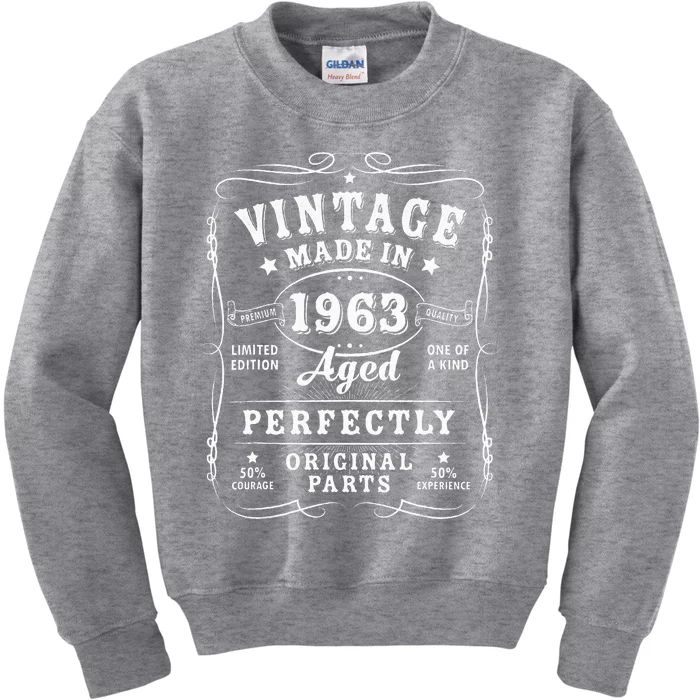 Retro 60th Birthday Party Supplies 1963 Sixtieth Celebration Kids Sweatshirt