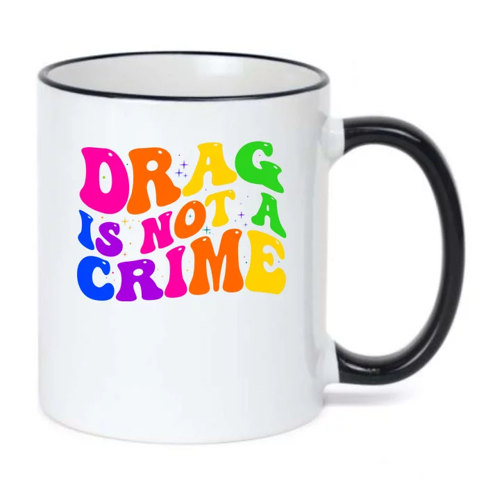 Retro 60's Drag Is Not A Crime Black Color Changing Mug