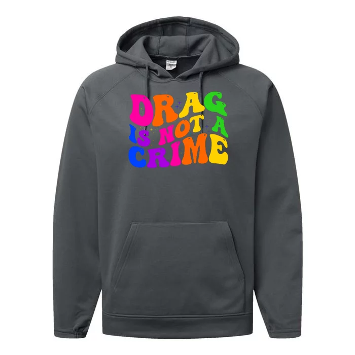 Retro 60's Drag Is Not A Crime Performance Fleece Hoodie