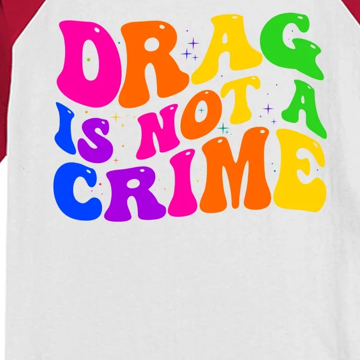 Retro 60's Drag Is Not A Crime Kids Colorblock Raglan Jersey