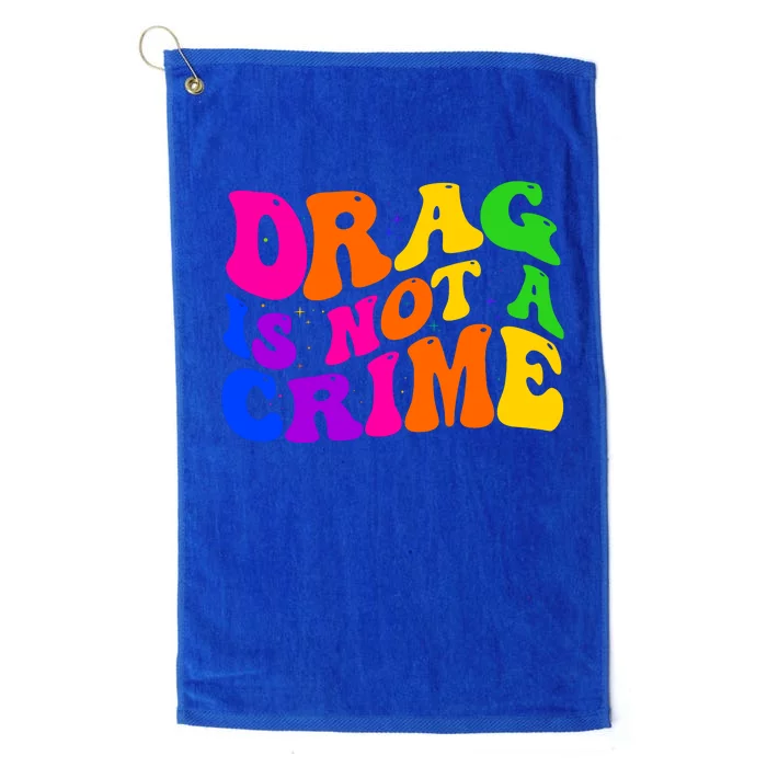 Retro 60's Drag Is Not A Crime Platinum Collection Golf Towel