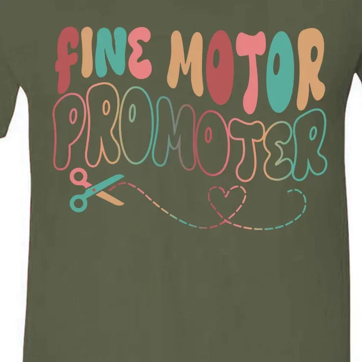 Retro 60s Fine Motor Promoter Occupational Therapy V-Neck T-Shirt