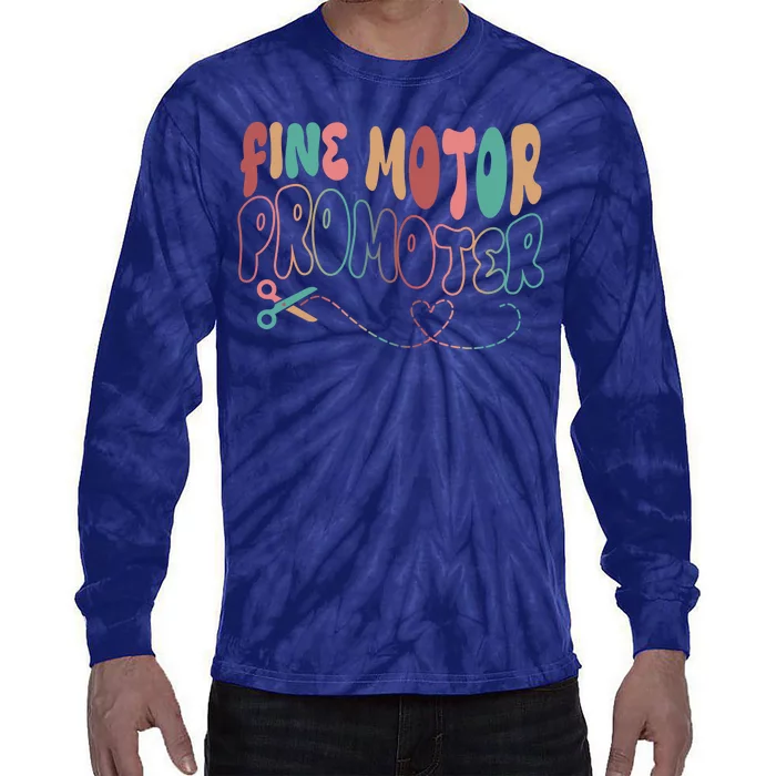 Retro 60s Fine Motor Promoter Occupational Therapy Tie-Dye Long Sleeve Shirt