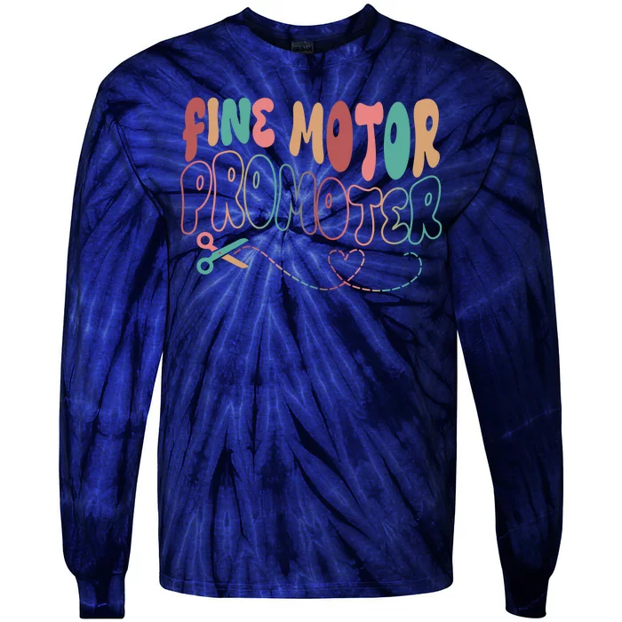 Retro 60s Fine Motor Promoter Occupational Therapy Tie-Dye Long Sleeve Shirt