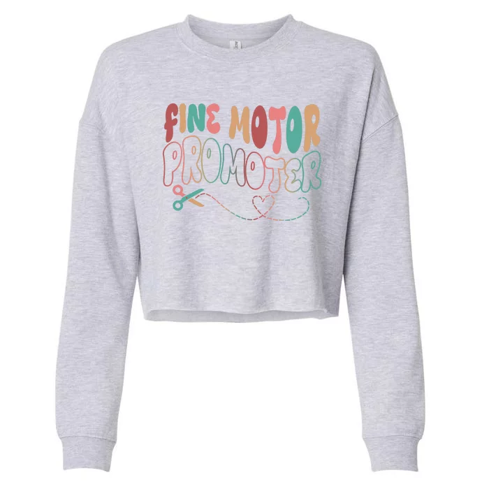 Retro 60s Fine Motor Promoter Occupational Therapy Cropped Pullover Crew