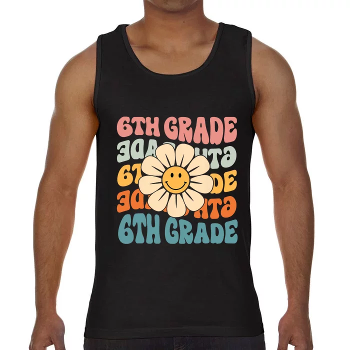 Retro 6th Grade Daisy Colorful Back To School Sixth Grade Comfort Colors® Tank Top