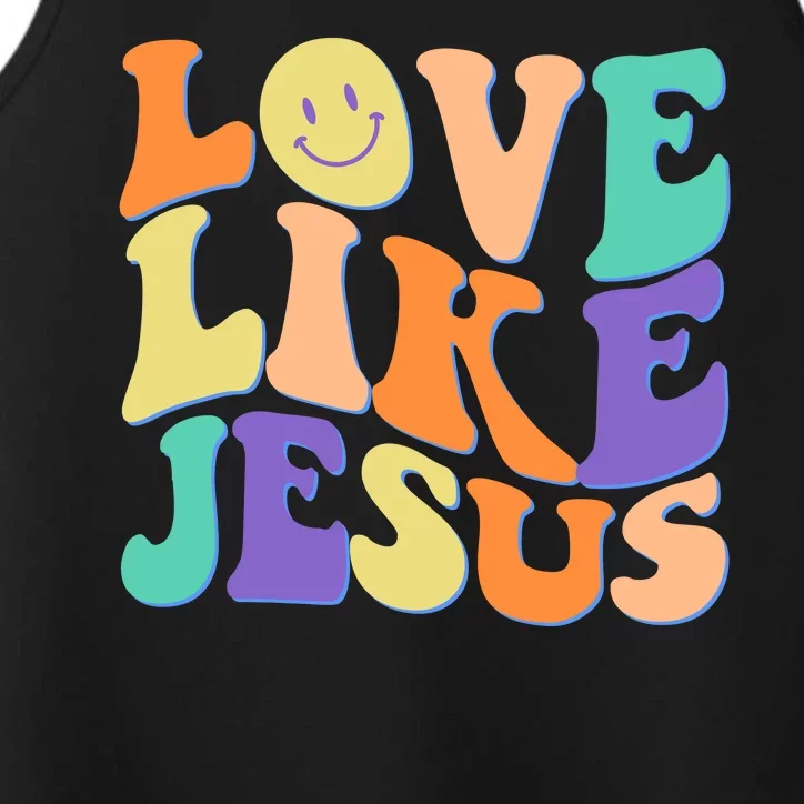 Retro 60s Love Like Jesus Performance Tank